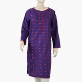 Women's Embroiderd Stitched Kurti - Purple, Women Ready Kurtis, Chase Value, Chase Value