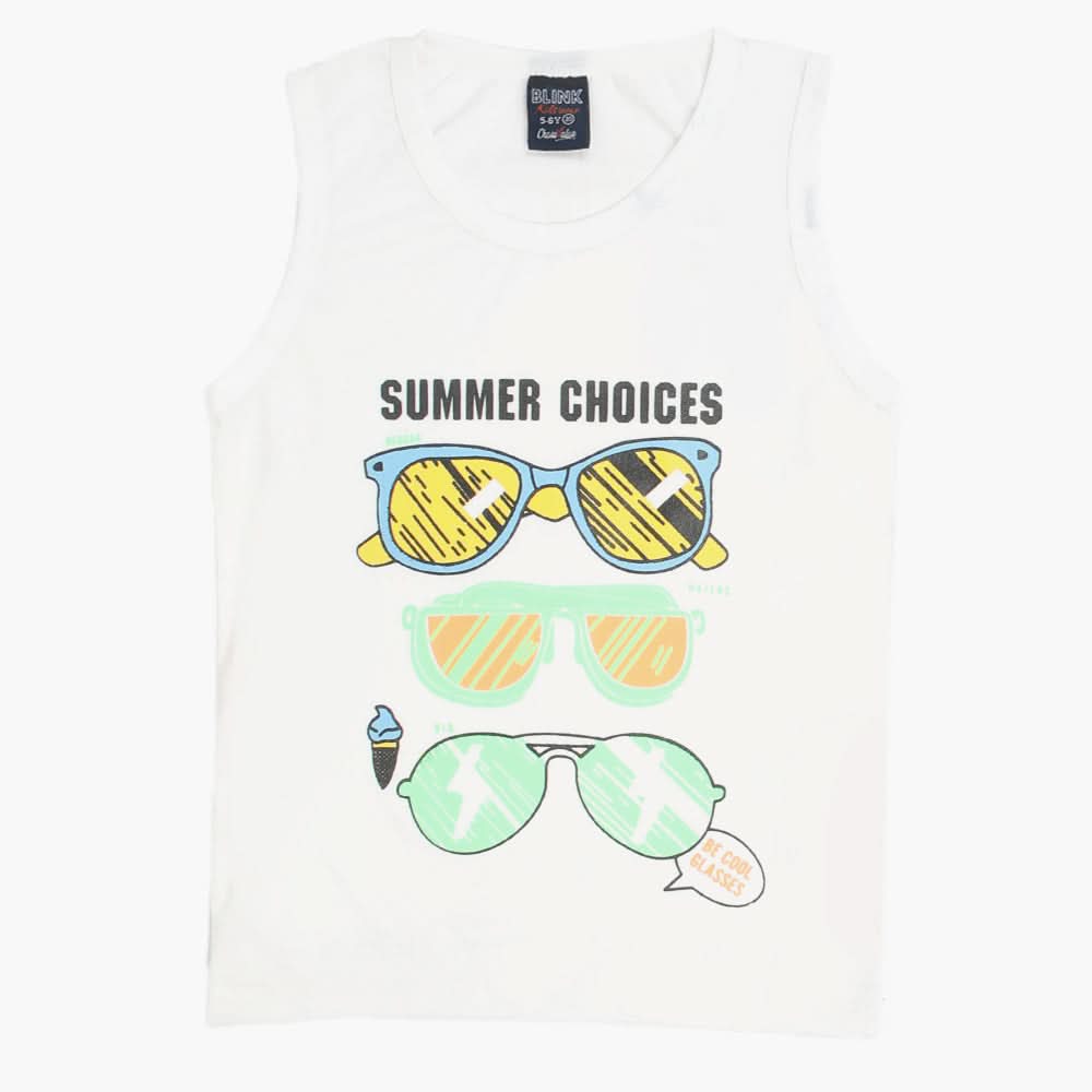 Boys Sando - White, Boys T-Shirts, Chase Value, Chase Value