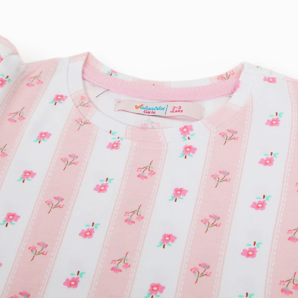Girls Half Sleeves T-Shirt - Pink, Girls T-Shirts, Chase Value, Chase Value
