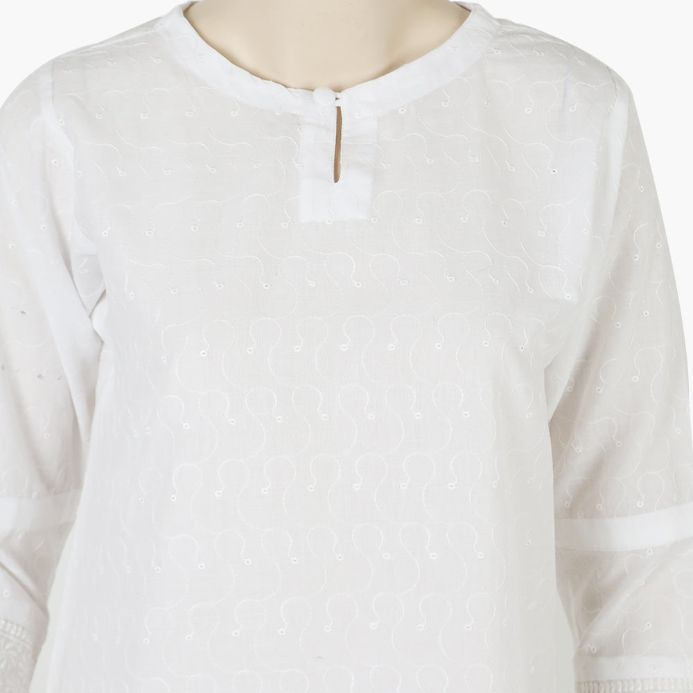 Women's Plain Shalwar Suit - White, Women Shalwar Suits, Chase Value, Chase Value