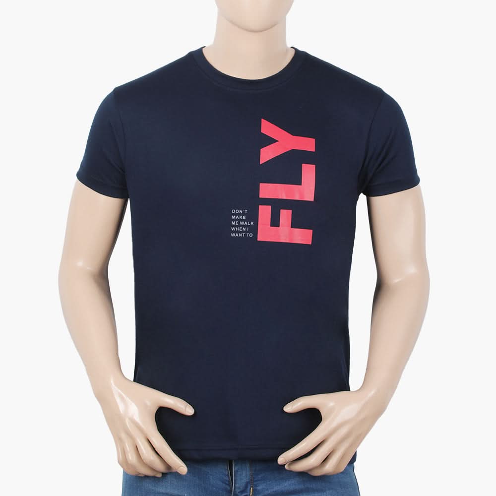 Men's Half Sleeves T-Shirt - Navy Blue, Men's T-Shirts & Polos, Chase Value, Chase Value
