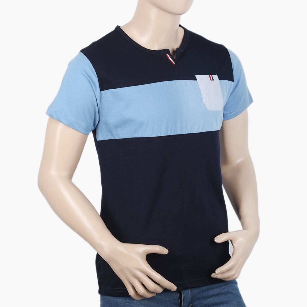 Men's Half Sleeves T-Shirt - Navy Blue, Men's T-Shirts & Polos, Chase Value, Chase Value