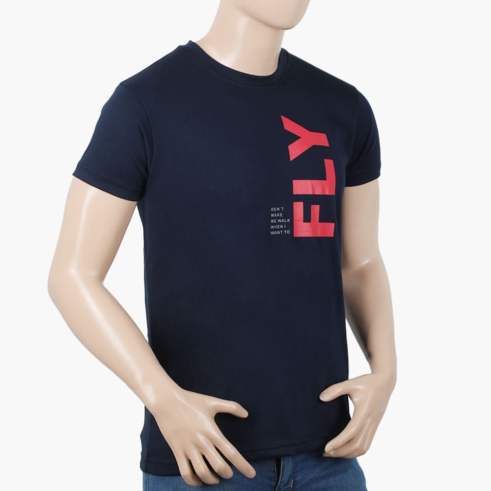 Men's Half Sleeves T-Shirt - Navy Blue, Men's T-Shirts & Polos, Chase Value, Chase Value