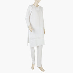 Women's Plain Shalwar Suit - White