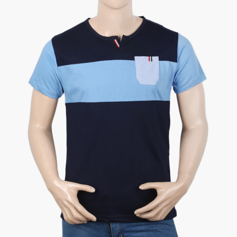 Men's Half Sleeves T-Shirt - Navy Blue, Men's T-Shirts & Polos, Chase Value, Chase Value