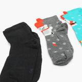 Women's Ankle Socks Pack Of 3 - Multi Color, Women Socks Stocking & Gloves, Chase Value, Chase Value