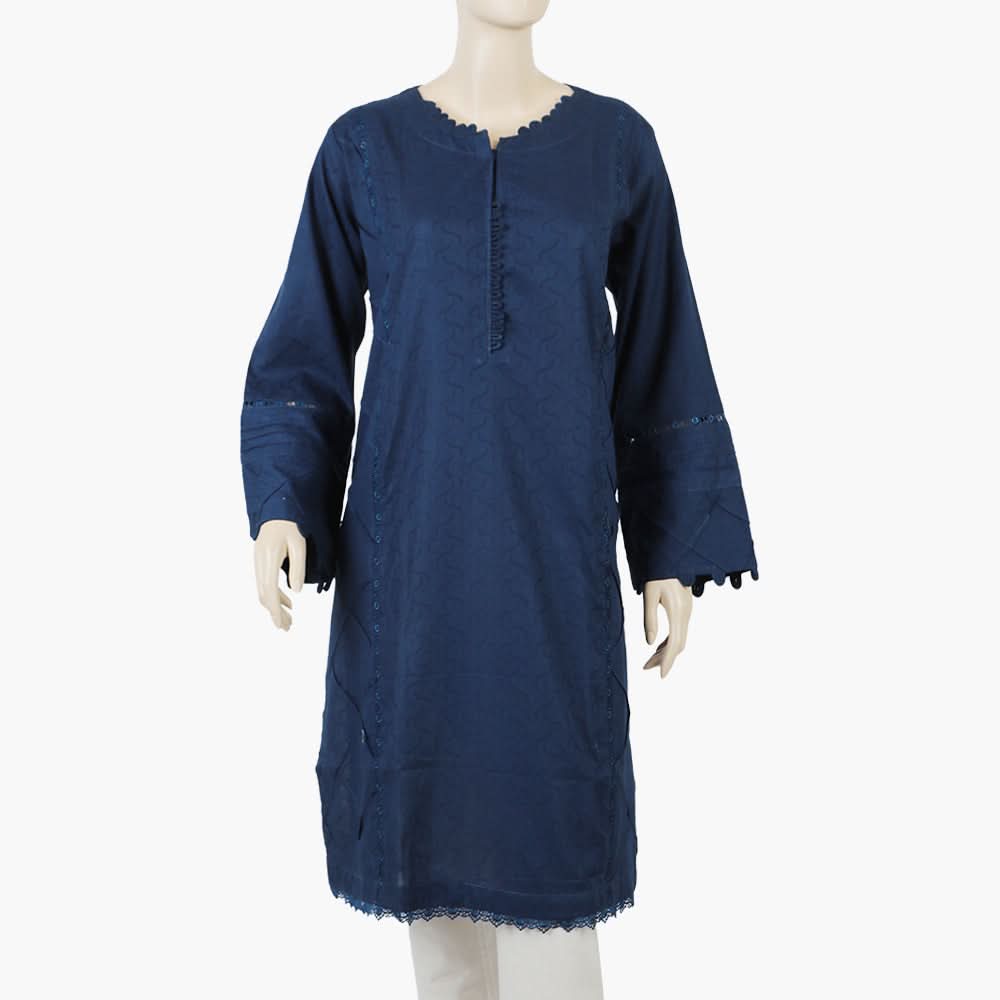 Women's Stitched Kurti - Blue, Women Ready Kurtis, Chase Value, Chase Value