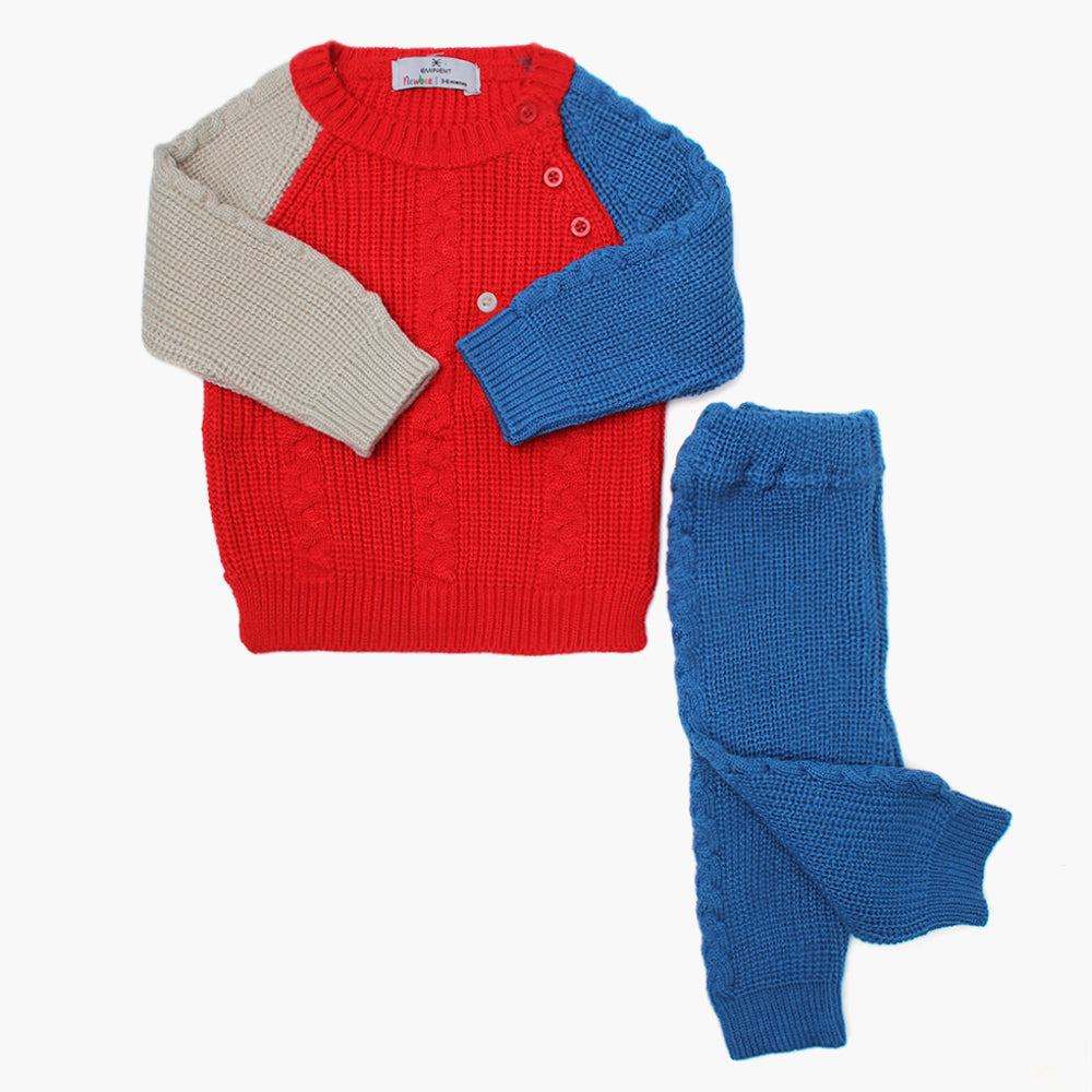 Newborn Boys Sweater Suit - Red, Newborn Boys Winterwear, Chase Value, Chase Value