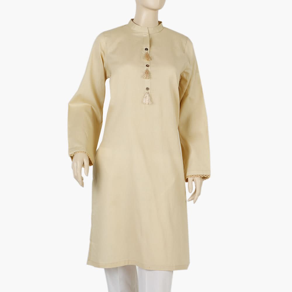 Women's Stitched Kurti - Skin, Women Ready Kurtis, Chase Value, Chase Value