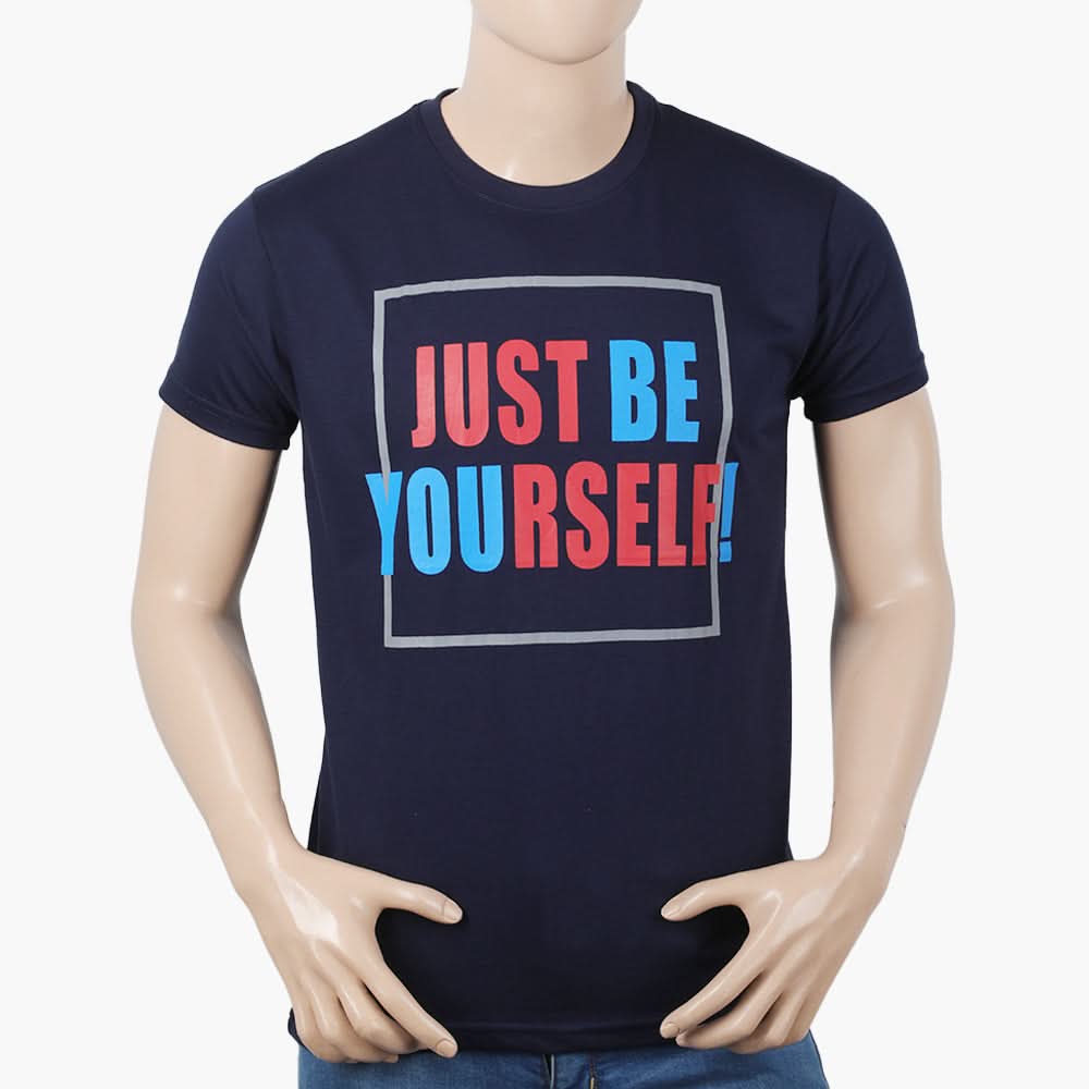 Men's Half Sleeves T-Shirt - Navy Blue, Men's T-Shirts & Polos, Chase Value, Chase Value