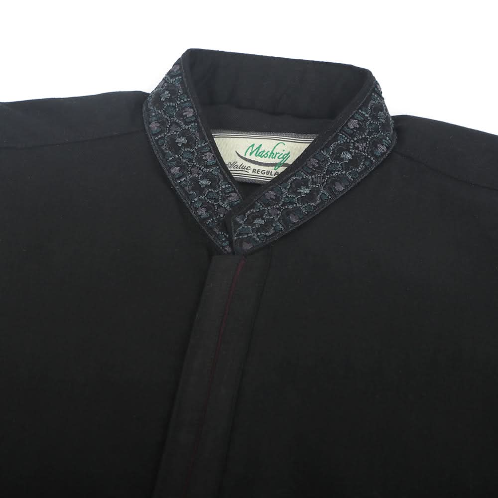 Boys Mashriq Embroidered Shalwar Suit - Black, Boys Shalwar Kameez, Chase Value, Chase Value