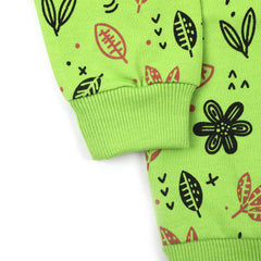 Girls Full Sleeves Hoodie T-Shirt - Light Green