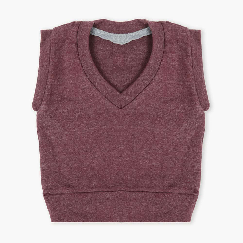 Newborn Boys V-Neck Sando - Light Maroon, Newborn Boys Winterwear, Chase Value, Chase Value
