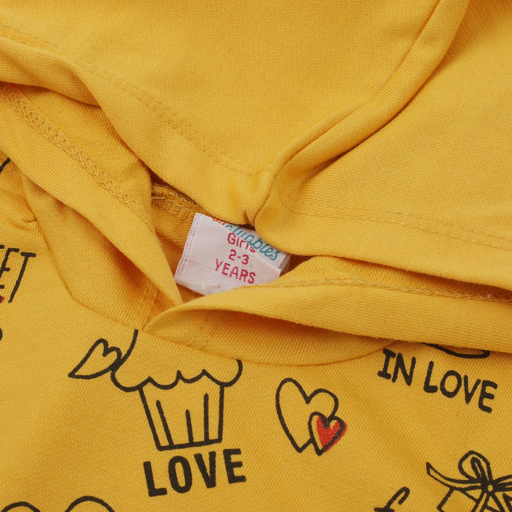 Girls Full Sleeves Hoodie T-Shirt - Mustard, Girls Hoodies & Sweat Shirts, Chase Value, Chase Value