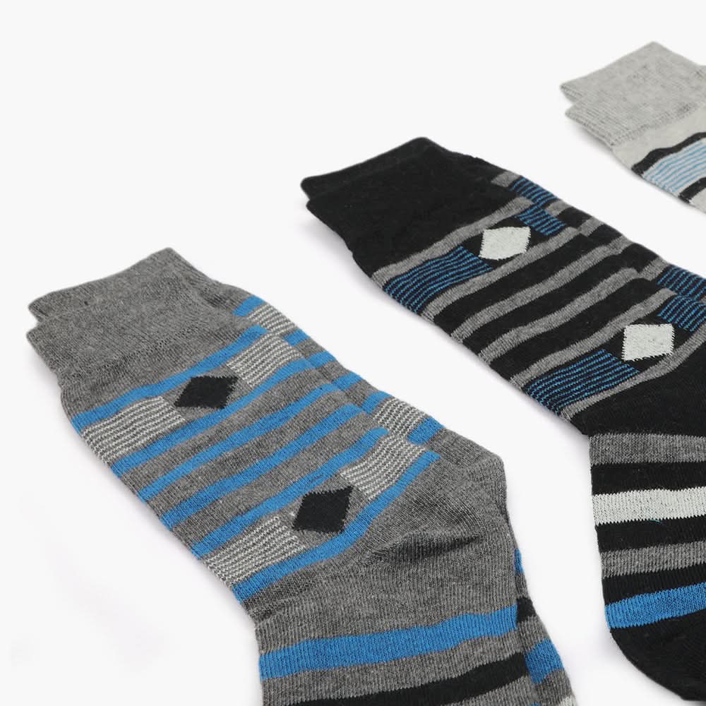 Boys Socks Pack Of 3 - Multi Color, Boys Socks, Chase Value, Chase Value