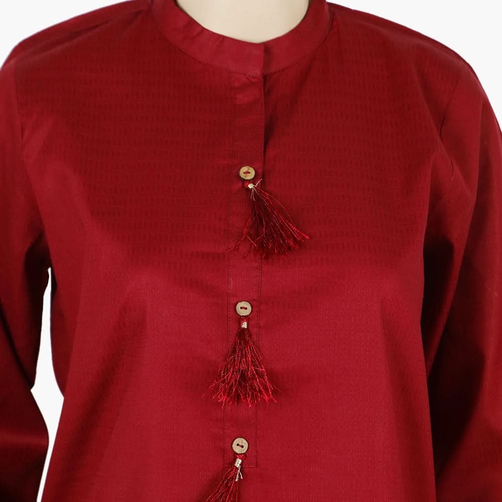 Women's Stitched Kurti - Maroon, Women Ready Kurtis, Chase Value, Chase Value