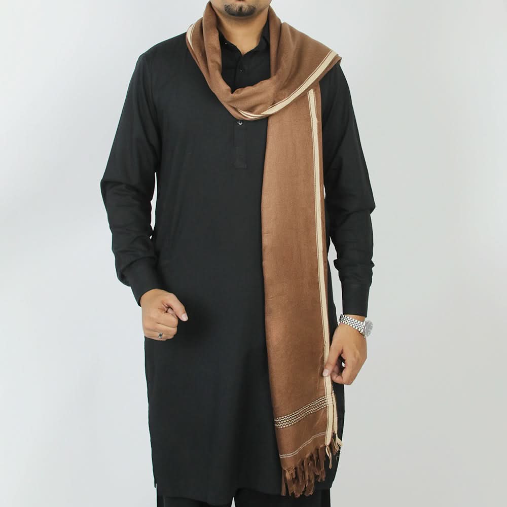 Men’s Winter Shawl - Brown, Men's Shawls & Mufflers, Chase Value, Chase Value