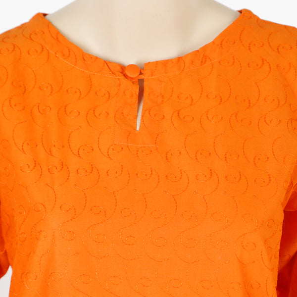 Women's Plain Shalwar Suit - Orange