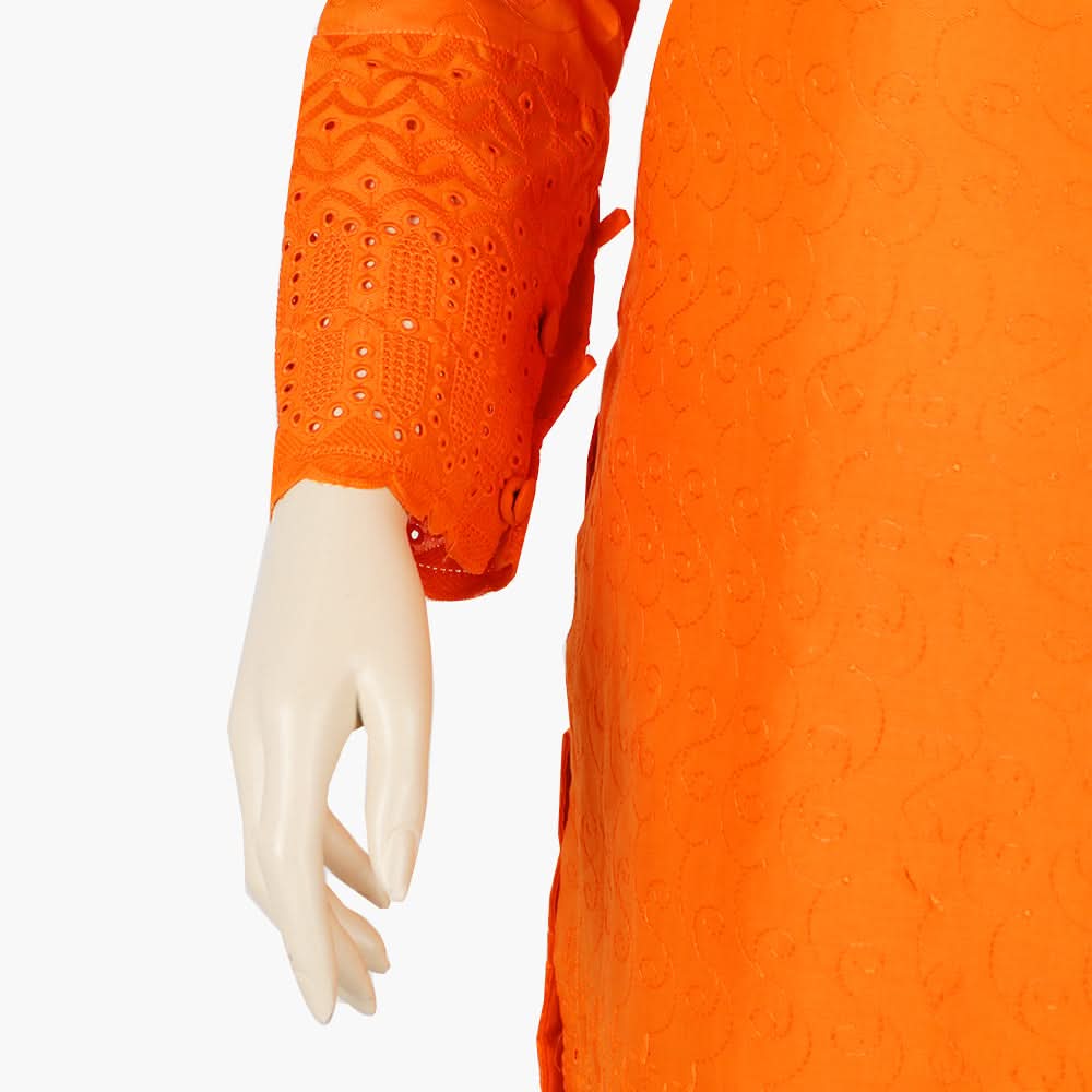 Women's Plain Shalwar Suit - Orange, Women Shalwar Suits, Chase Value, Chase Value