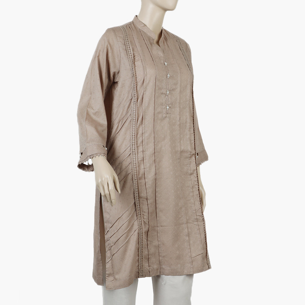 Women's Stitched Kurti - Brown, Women Ready Kurtis, Chase Value, Chase Value