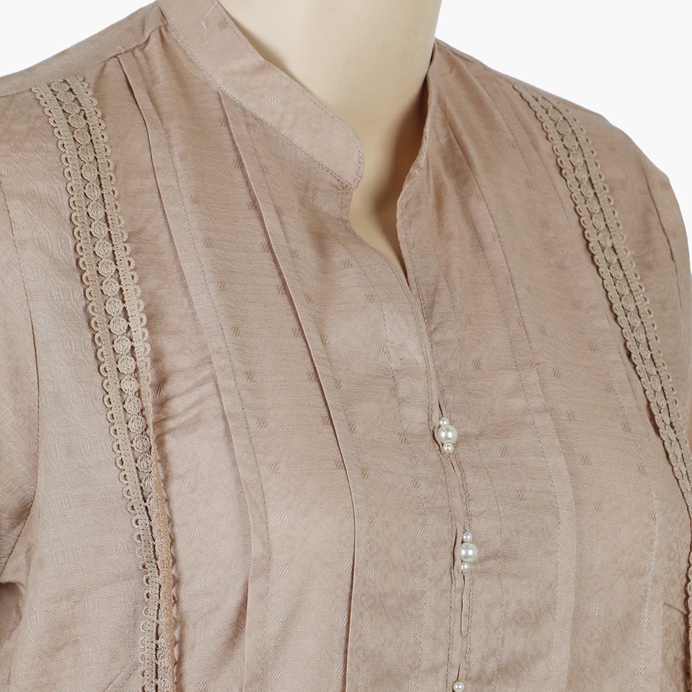 Women's Stitched Kurti - Brown, Women Ready Kurtis, Chase Value, Chase Value