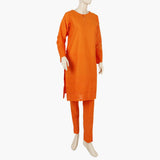 Women's Plain Shalwar Suit - Orange, Women Shalwar Suits, Chase Value, Chase Value