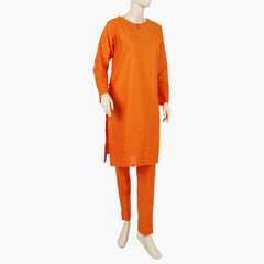 Women's Plain Shalwar Suit - Orange