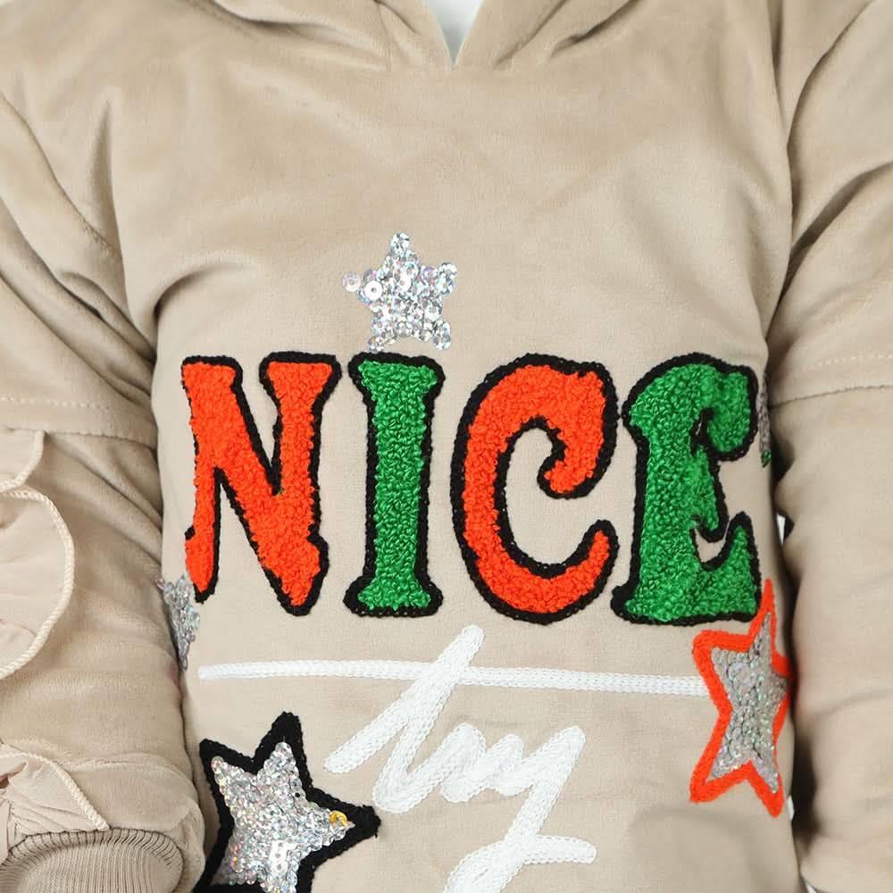Girls Velour Tracksuit - Light Grey, Girls Suits, Chase Value, Chase Value