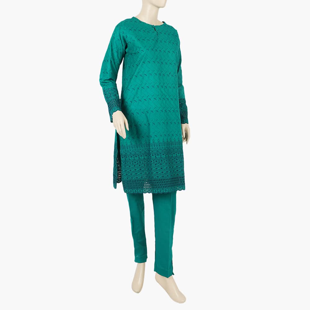 Women's Plain Shalwar Suit - Green, Women Shalwar Suits, Chase Value, Chase Value