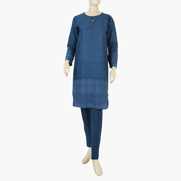 Women's Plain Shalwar Suit - Dark Blue