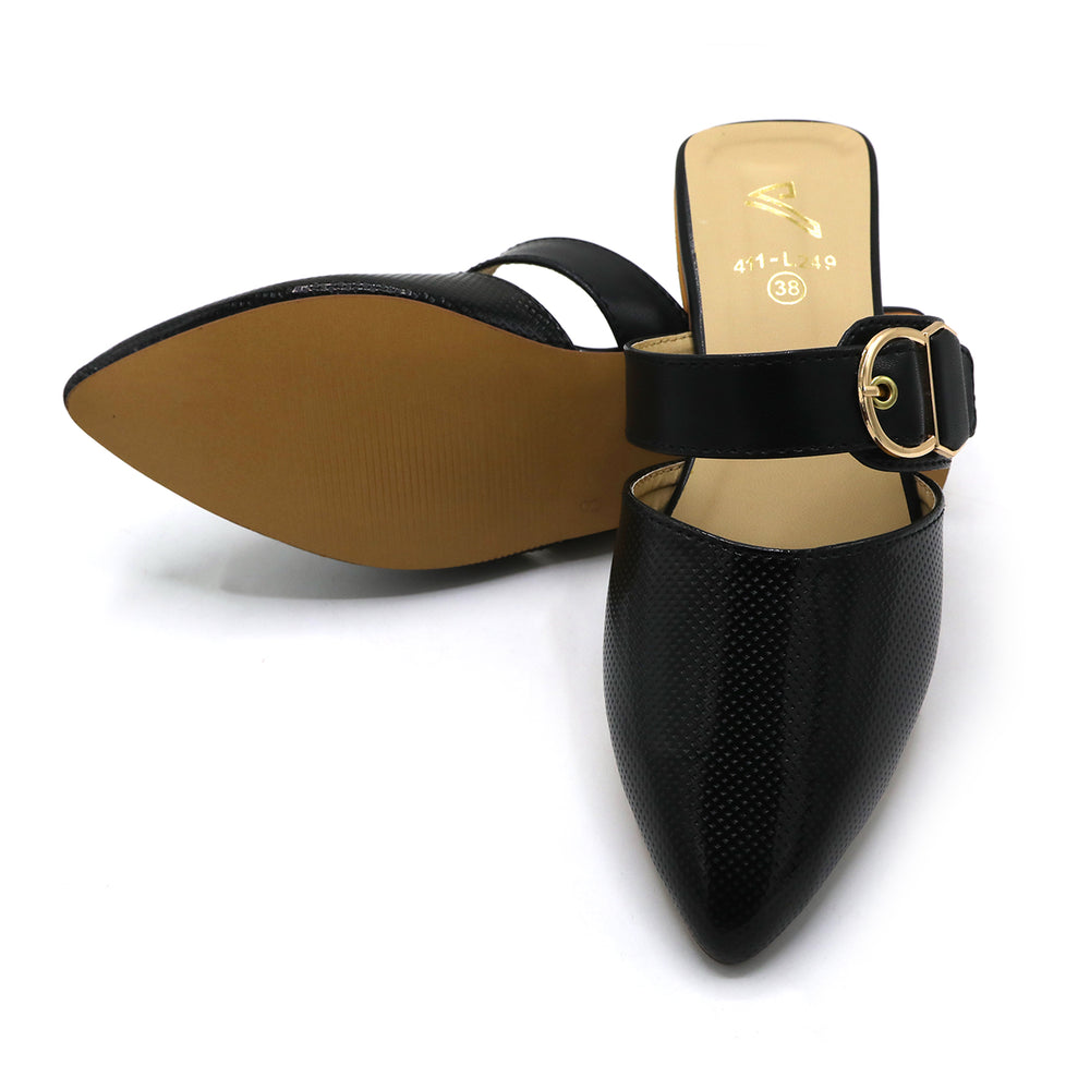 Women's Backless Pump - Black, Women Backless Pumps, Chase Value, Chase Value