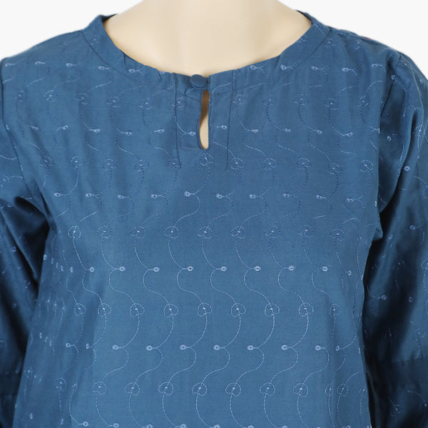 Women's Plain Shalwar Suit - Dark Blue