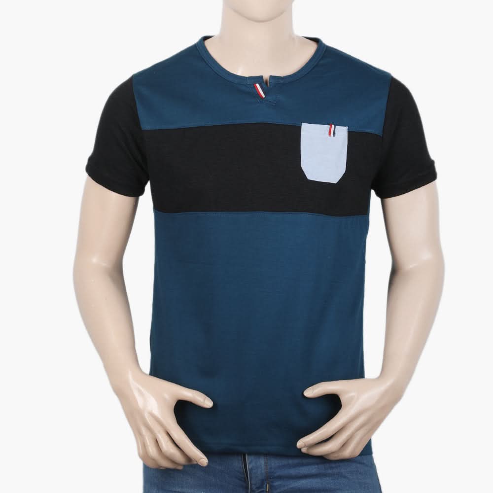Men's Half Sleeves T-Shirt - Steel Green, Men's T-Shirts & Polos, Chase Value, Chase Value
