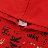 Girls Full Sleeves Hoodie T-Shirt - Red, Girls Hoodies & Sweat Shirts, Chase Value, Chase Value
