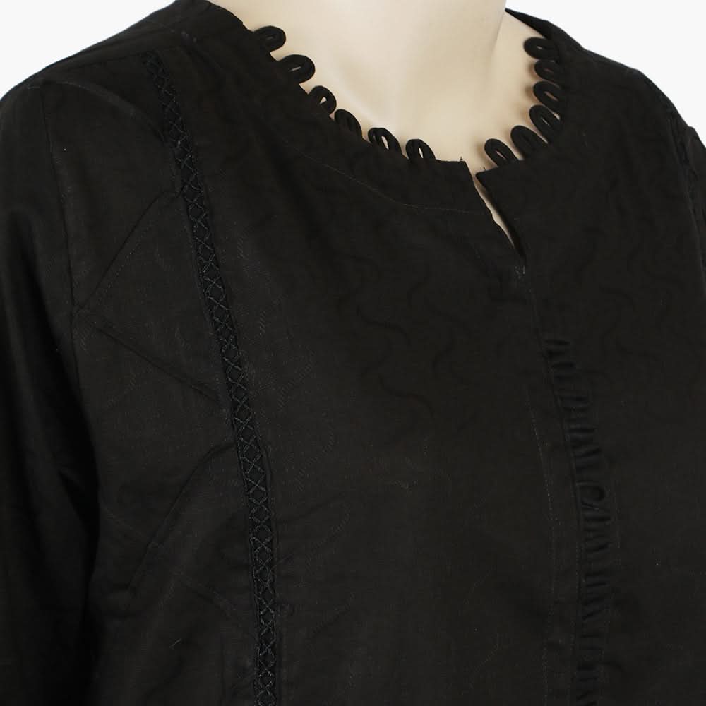 Women's Stitched Kurti - Black, Women Ready Kurtis, Chase Value, Chase Value