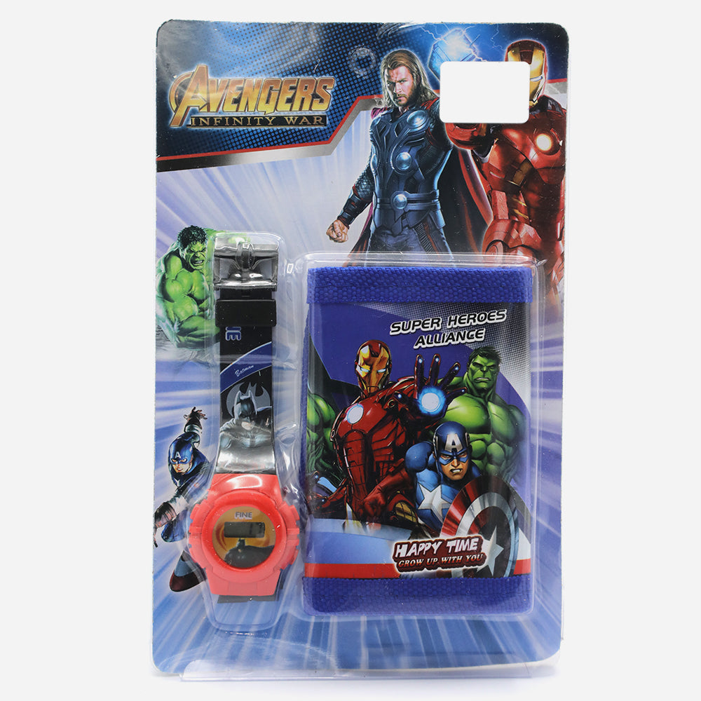 Kids Watch With Wallet - Royal Blue, Boys Watches, Chase Value, Chase Value