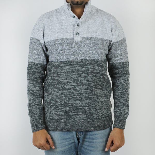 Men's Mock Neck Sweater - Grey, Men's Sweater & Sweat Shirts, Eminent, Chase Value