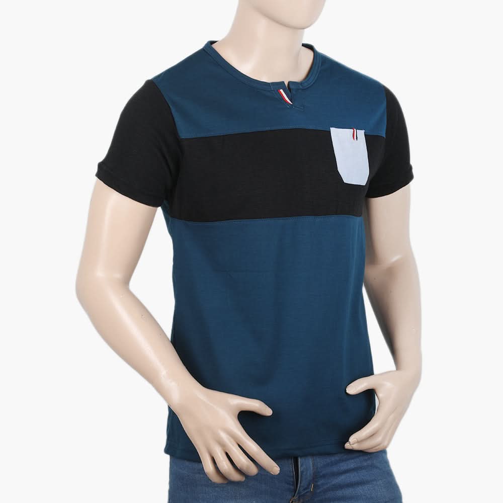 Men's Half Sleeves T-Shirt - Steel Green, Men's T-Shirts & Polos, Chase Value, Chase Value