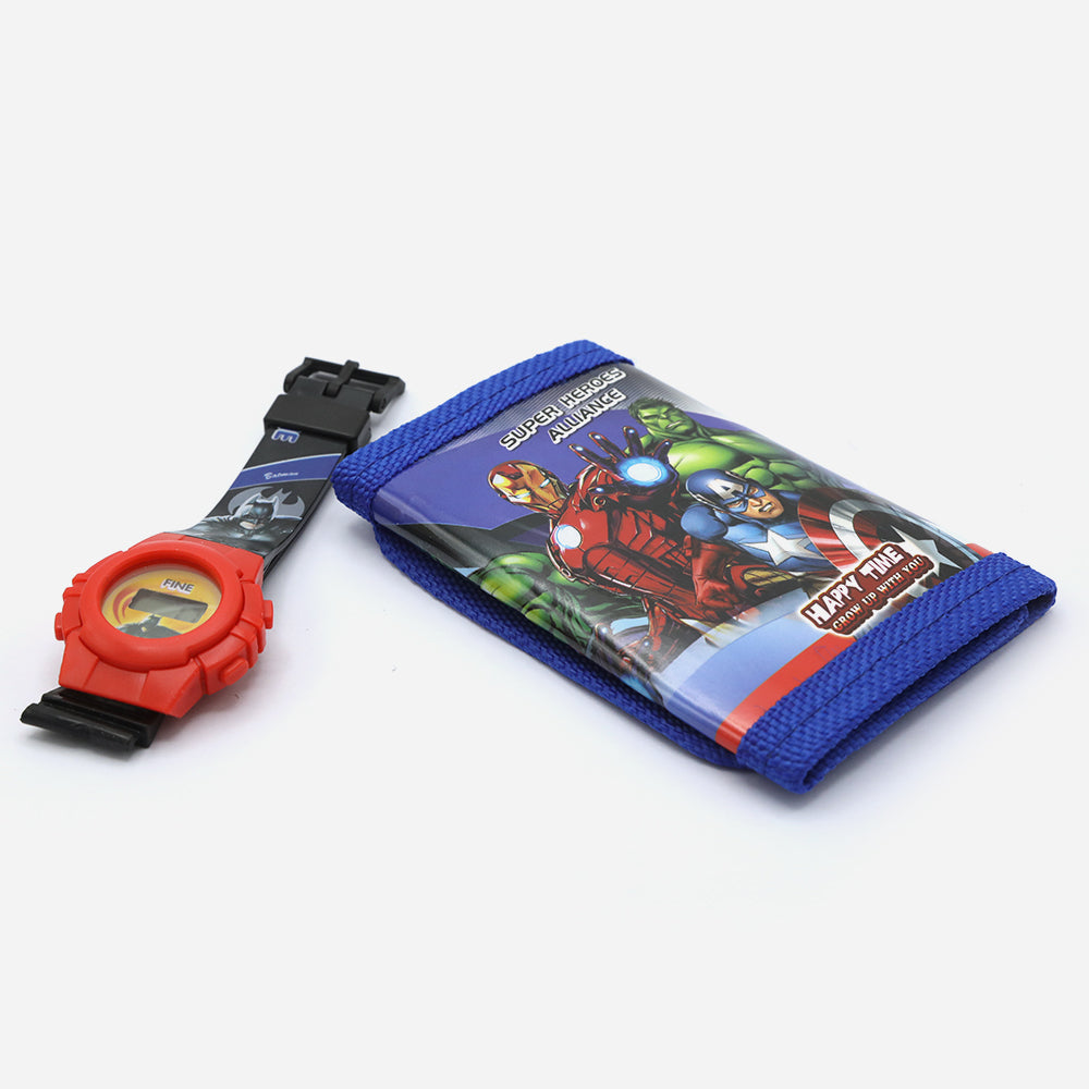 Kids Watch With Wallet - Royal Blue, Boys Watches, Chase Value, Chase Value