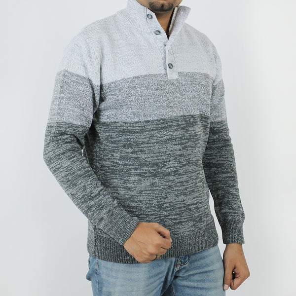 Men's Mock Neck Sweater - Grey, Men's Sweater & Sweat Shirts, Eminent, Chase Value