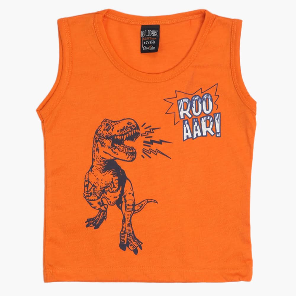 Boys Sando T-Shirt - Orange, Boys T-Shirts, Chase Value, Chase Value
