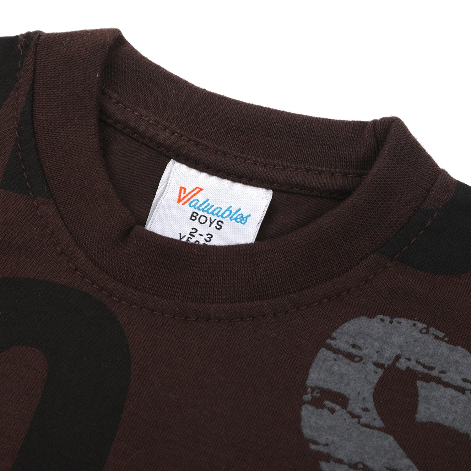 Boys Full Sleeves T-Shirt - Dark Brown, Boys T-Shirts, Chase Value, Chase Value