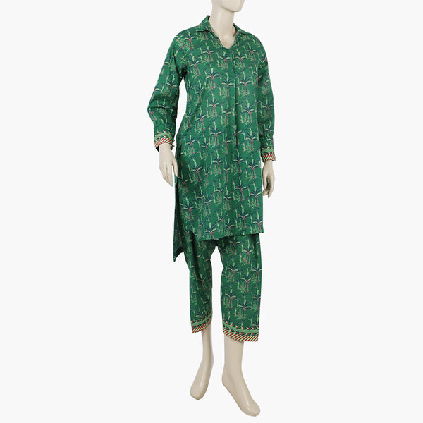 Women's Teens Printed Shalwar Suit - Green