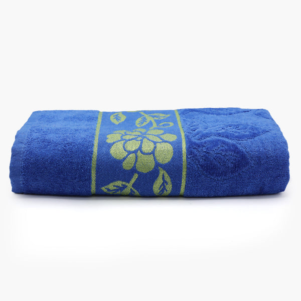 Bath Towel Embossed Flower - Royal Blue, Bath Towels, Chase Value, Chase Value