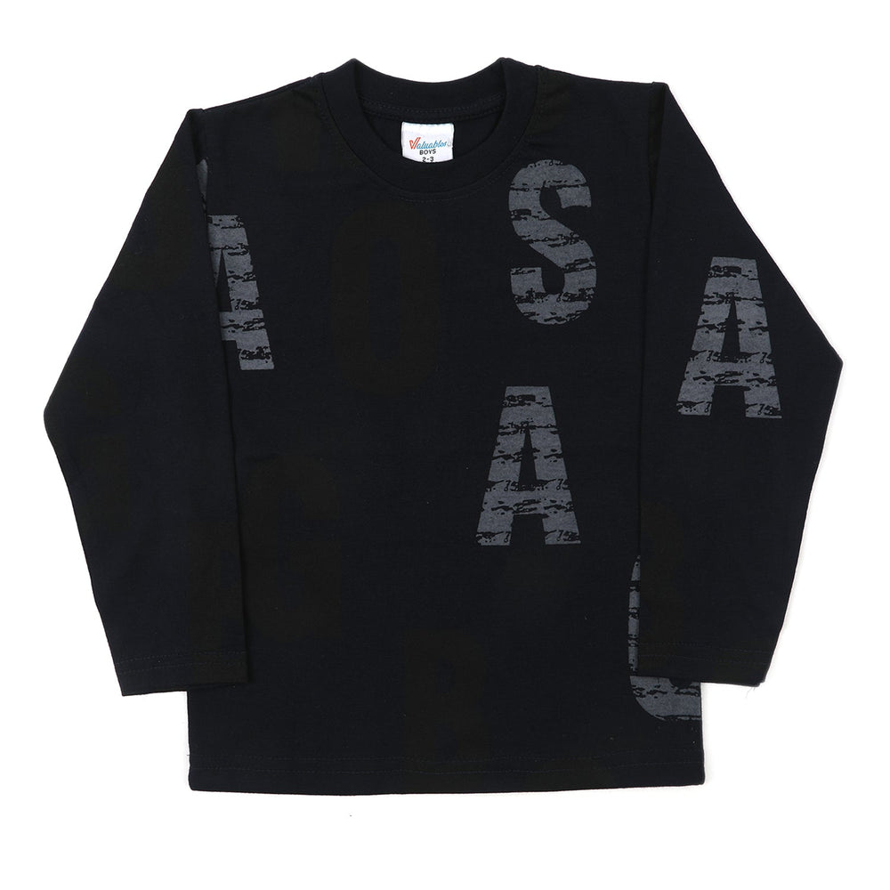 Boys Full Sleeves T-Shirt - Navy Blue, Boys T-Shirts, Chase Value, Chase Value