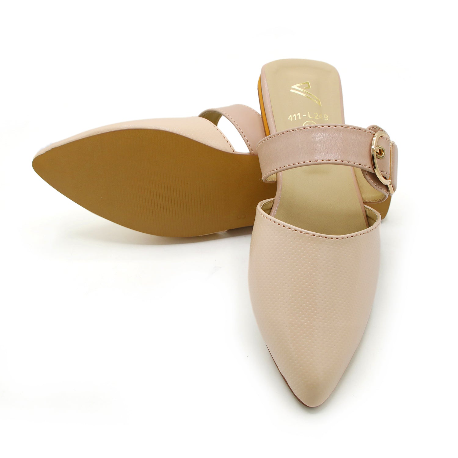 Women's Backless Pump - Peach, Women Backless Pumps, Chase Value, Chase Value