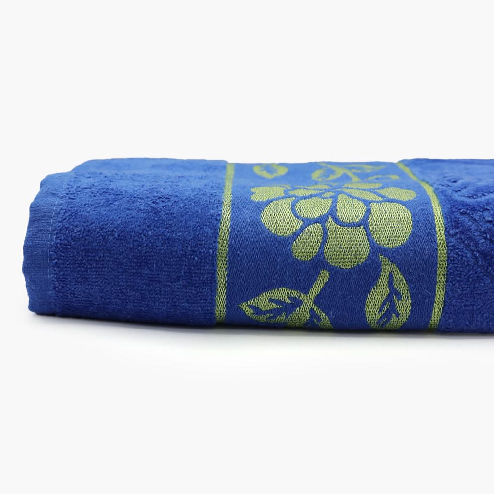 Bath Towel Embossed Flower - Royal Blue, Bath Towels, Chase Value, Chase Value