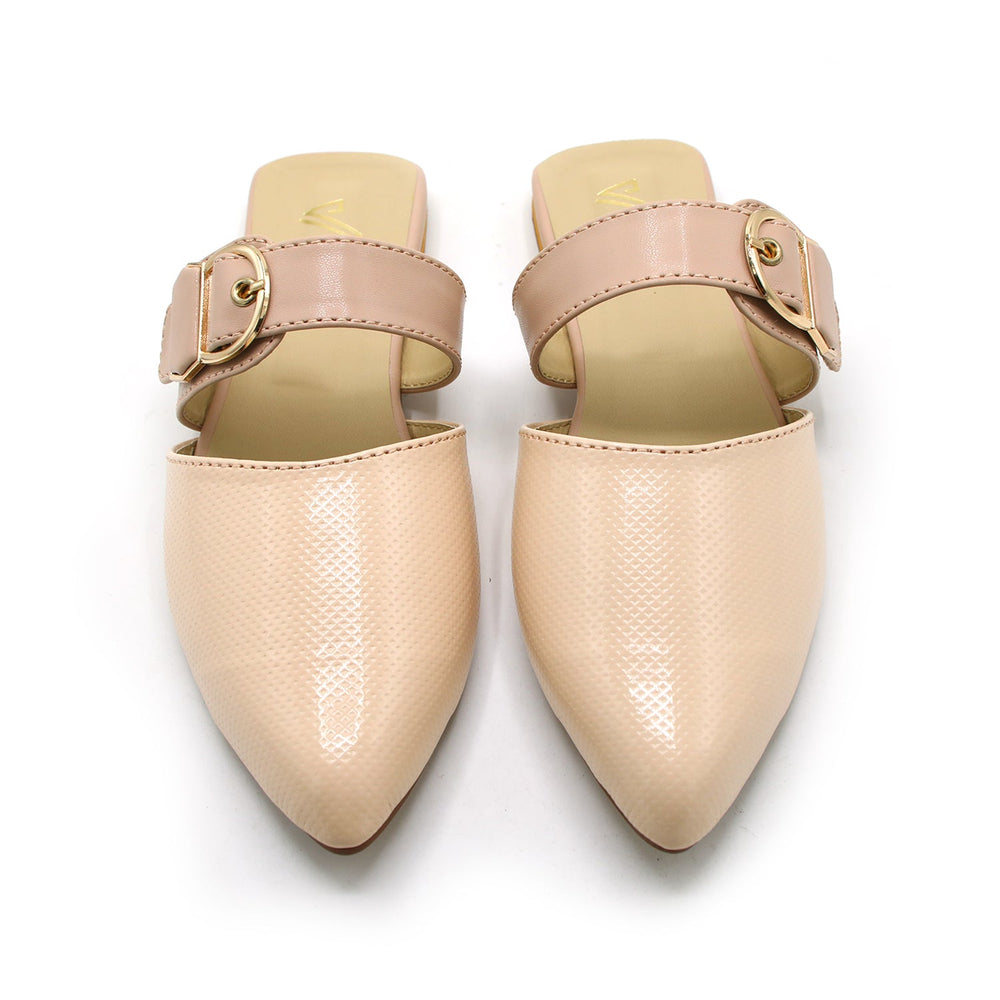 Women's Backless Pump - Peach, Women Backless Pumps, Chase Value, Chase Value