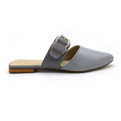 Women's Backless Pump - Grey