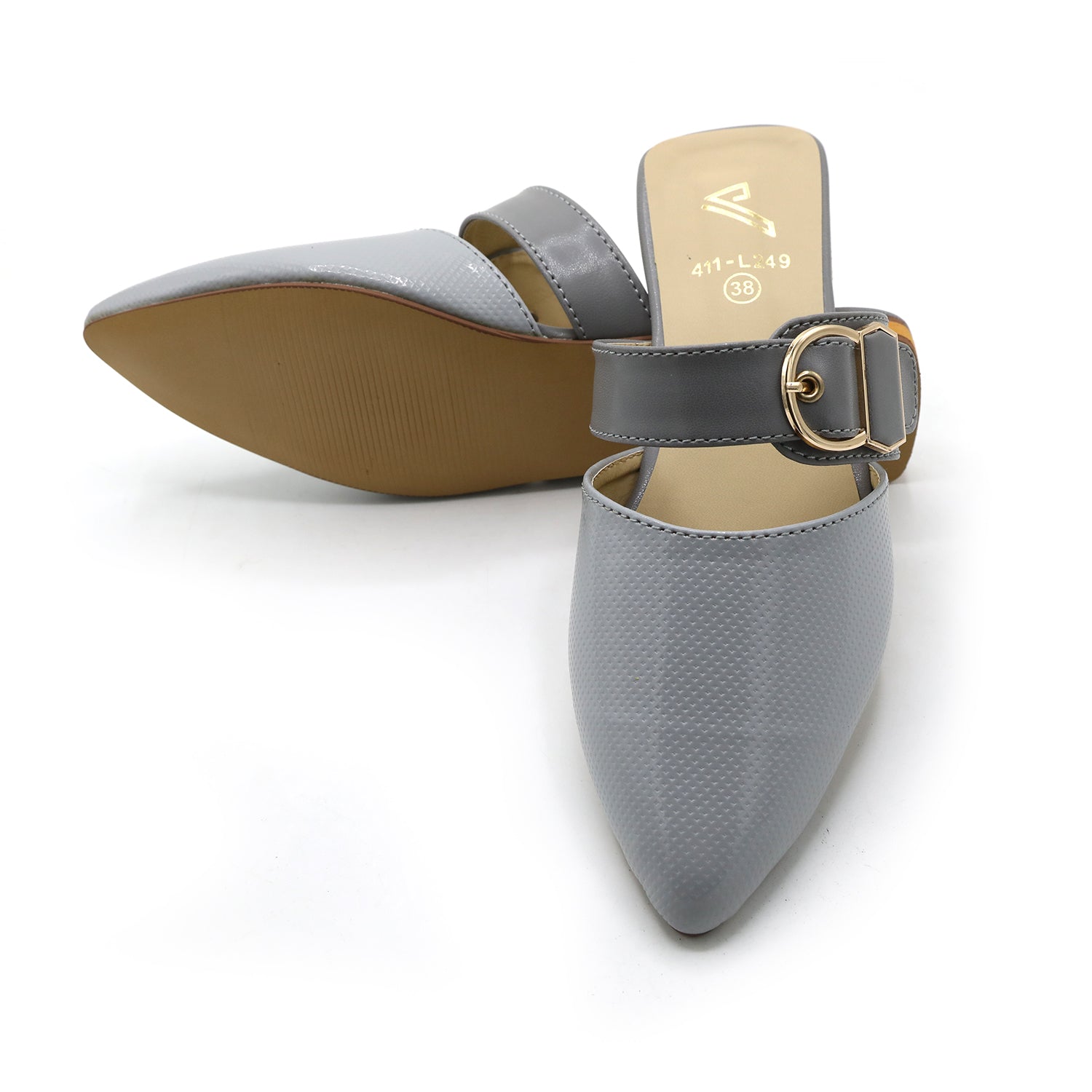 Women's Backless Pump - Grey, Women Backless Pumps, Chase Value, Chase Value